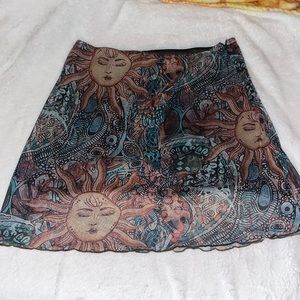 Sun print skirt Small unbranded